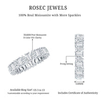 Pear and Baguette Cut Moissanite Alternate Eternity Band