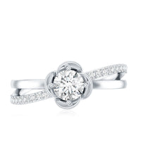 Flower Inspired Moissanite Proposal Ring for Women