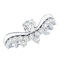 Designer Moissanite Curved Engagement Ring for Women
