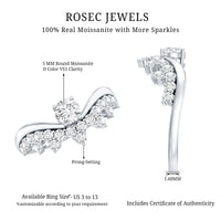 Designer Moissanite Curved Engagement Ring for Women
