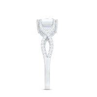 2.75 CT Octagon Cut Zircon East West Engagement Ring