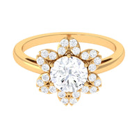 Cubic Zirconia Flower Promise Ring