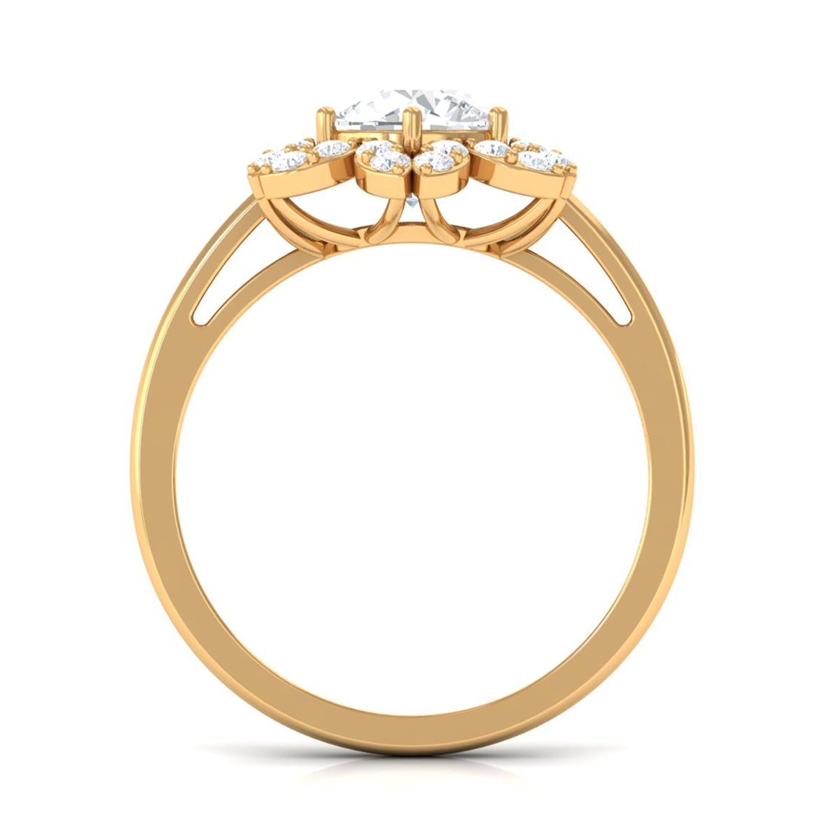 Cubic Zirconia Flower Promise Ring