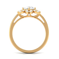 Cubic Zirconia Flower Promise Ring