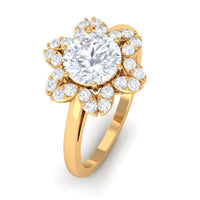 Cubic Zirconia Flower Promise Ring