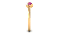 Pink Tourmaline Infinity Promise Ring with Diamond