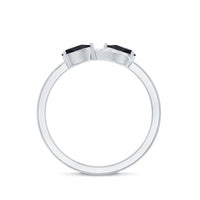 Black Onyx and Diamond Infinity Promise Ring