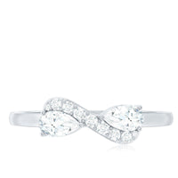 Brilliant Cut Moissanite Infinity Promise Ring for Her