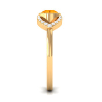 3/4 carat fire opal and diamond engagement ring with split shank design by Rosec Jewels, showcasing vibrant gemstone and sparkling accents.