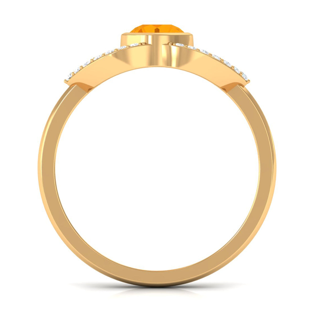 3/4 ct fire opal and diamond split shank engagement ring by Rosec Jewels, showcasing vibrant fire opal and sparkling diamonds in a elegant setting.