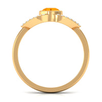 3/4 ct fire opal and diamond split shank engagement ring by Rosec Jewels, showcasing vibrant fire opal and sparkling diamonds in a elegant setting.