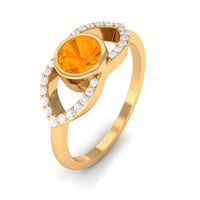 3/4 carat fire opal and diamond split shank engagement ring from Rosec Jewels, showcasing vibrant gemstones and elegant design.