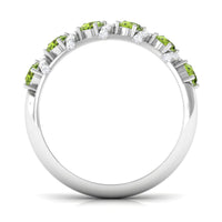 Designer Anniversary Ring with Peridot and Diamond