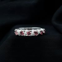 Designer Pink Tourmaline and Diamond Anniversary Ring