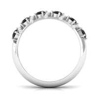 Black Spinel Designer Anniversary Band with Diamond