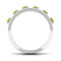 Peridot Anniversary Ring with Diamond
