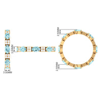 Real Aquamarine and Diamond Full Eternity Ring