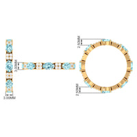 Real Aquamarine and Diamond Full Eternity Ring