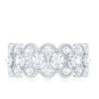 Designer Certified Moissanite Wedding Band for Women