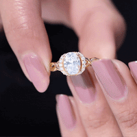 Oval Shape Moissanite Engagement Ring With Certificate