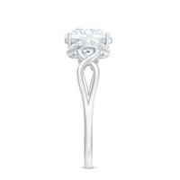Oval Shape Moissanite Engagement Ring With Certificate