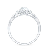 Oval Shape Moissanite Engagement Ring With Certificate
