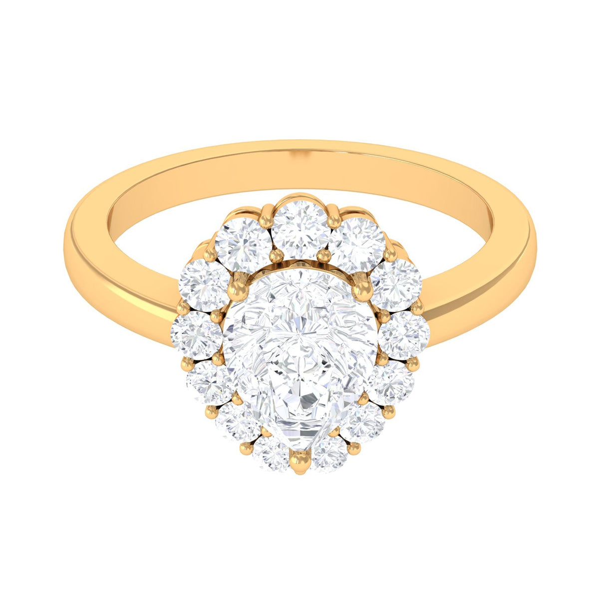Zircon Teardrop Vintage Inspired Engagement Ring
