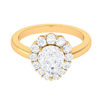 Zircon Teardrop Vintage Inspired Engagement Ring