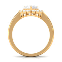 Zircon Teardrop Vintage Inspired Engagement Ring