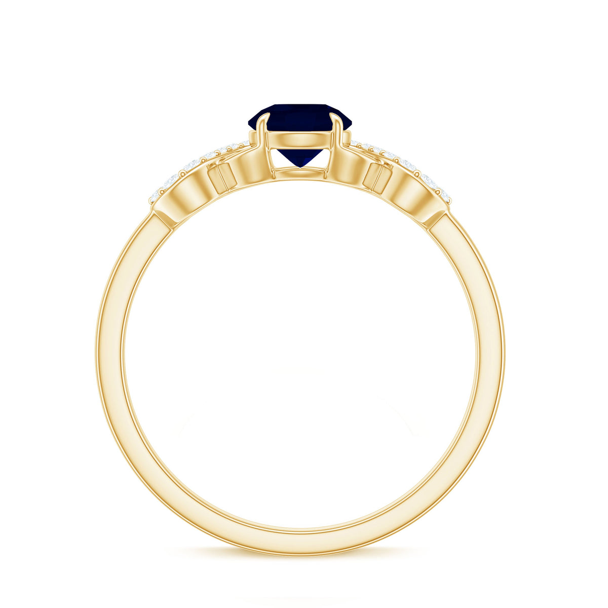 Real 0.9 carat blue sapphire infinity promise ring with diamonds from Rosec Jewels, showcasing the elegant ring design.