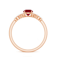 Criss Cross Promise Ring with Ruby and Diamond