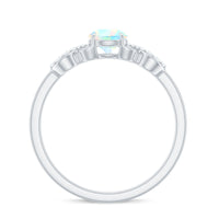 Certified Ethiopian Rainbow Opal diamond engagement ring with criss-cross shank by Rosec Jewels, showcasing vibrant rainbow hues and intricate design.
