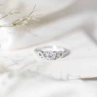 Certified Round Moissanite Infinity Promise Ring for Her
