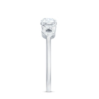 Certified Round Moissanite Infinity Promise Ring for Her