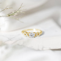 Certified Round Moissanite Infinity Promise Ring for Her