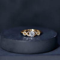 Certified Round Moissanite Infinity Promise Ring for Her