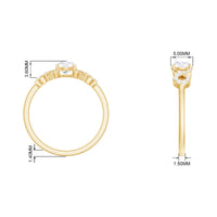 Zircon Infinity Engagement Ring in Claw Setting