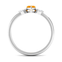 Rosec Jewels 3/4 Ct marquise fire opal and diamond engagement ring showcasing sparkling gemstones and intricate band details.