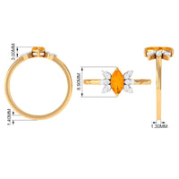 Rosec Jewels 3/4 ct marquise fire opal and diamond engagement ring with intricate band design, showcasing vibrant gemstones.