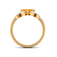 Rosec Jewels 1.50 CT princess cut fire opal flower engagement ring with diamond accent, showcasing vibrant orange gemstone and elegant design.