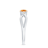 Certified Real Citrine Infinity Promise Ring with