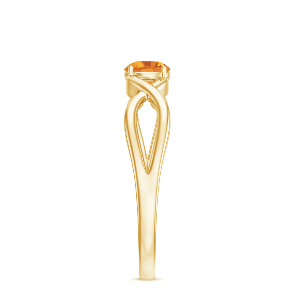 Certified Real Citrine Infinity Promise Ring with