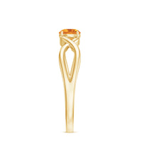 Certified Real Citrine Infinity Promise Ring with