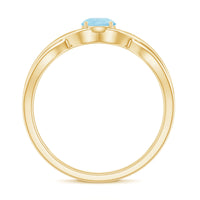 Solitaire aquamarine infinity promise ring by Rosec Jewels featuring a central aquamarine gemstone on a sleek band