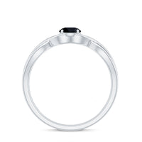 Solitaire Black Onyx Infinity Promise Ring for Women