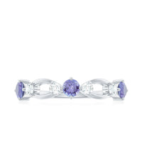 Natural Tanzanite Diamond Ring for Promise