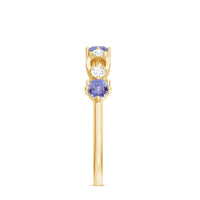 Natural Tanzanite Diamond Ring for Promise