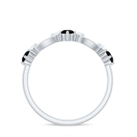 Certified Real Black Spinel Diamond Promise Ring for Her