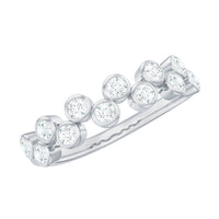 0.5 CT Zircon Simple Semi Eternity Ring in Bezel Setting