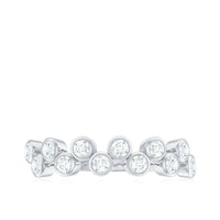 0.5 CT Zircon Simple Semi Eternity Ring in Bezel Setting